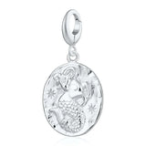 Silver Zodiac Charm - Lobster Clasp
