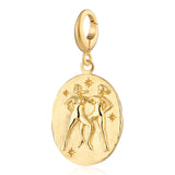 Gold Zodiac Charm - Lobster Clasp