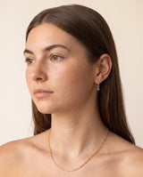 Gold Birthstone Huggie Charm Earring