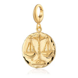 Gold Zodiac Charm - Lobster Clasp