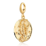 Gold Zodiac Charm - Lobster Clasp