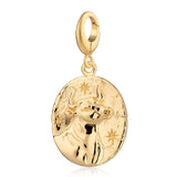 Gold Zodiac Charm - Lobster Clasp