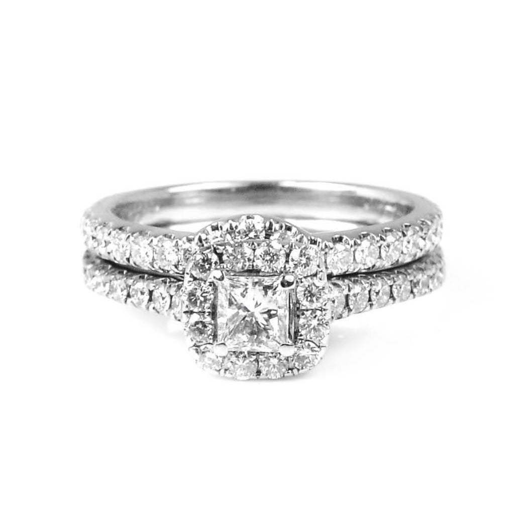 Neil Lane White Gold Princess Cut Diamond Wedding Band
