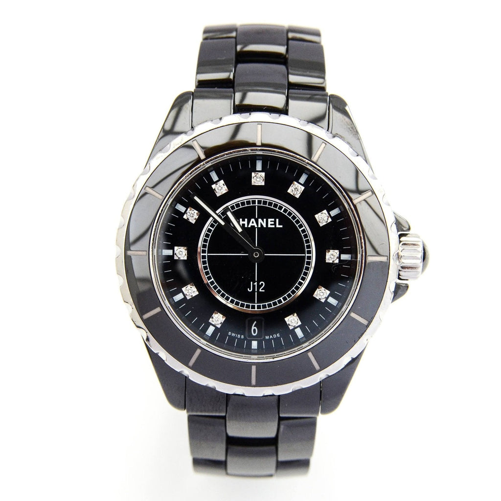 Chanel J12 Black Diamond Dial Automatic Diamond Dial H2124 38mm Watch