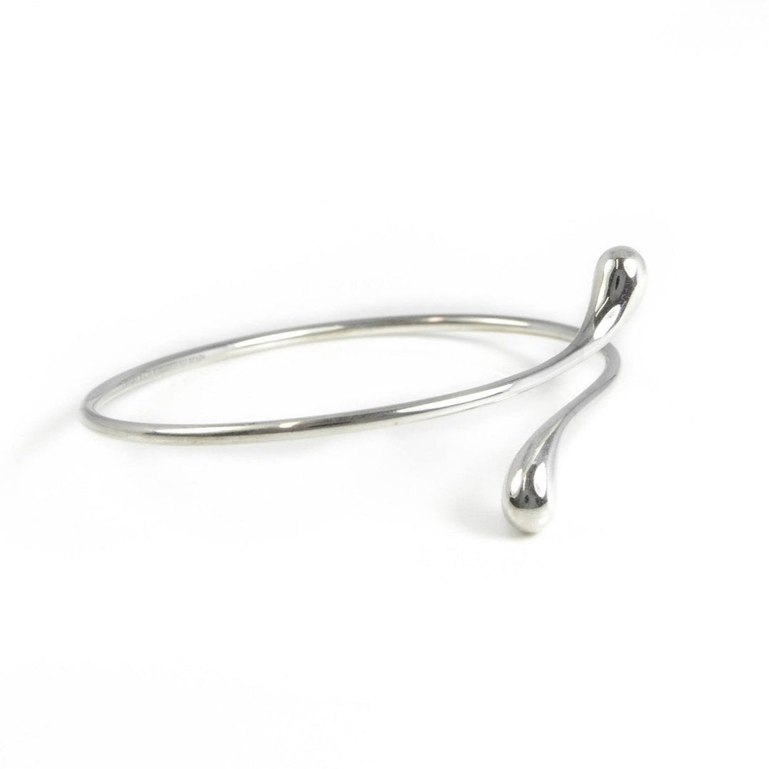 Tiffany & Co Elsa Peretti Elongated Silver Teardrop Bangle