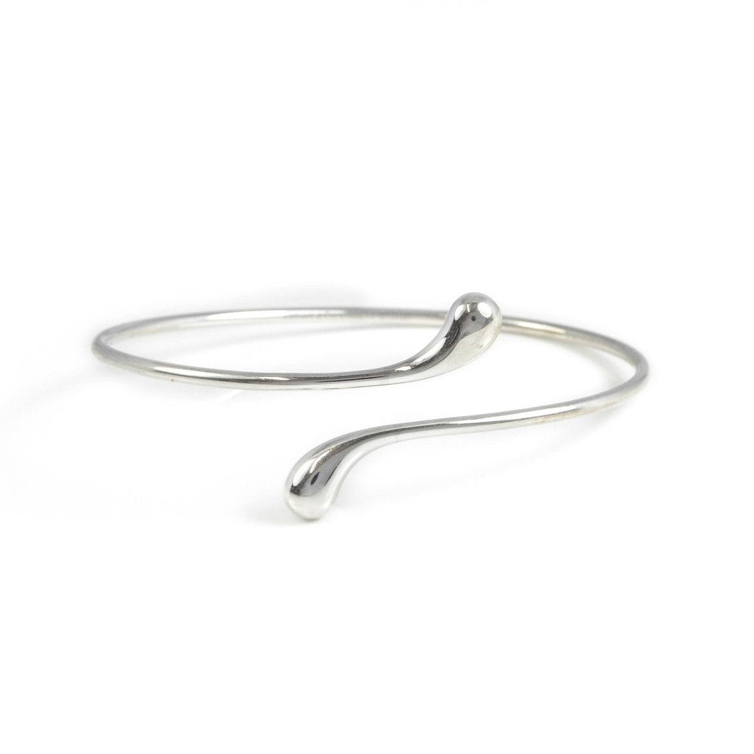 Tiffany & Co Elsa Peretti Elongated Silver Teardrop Bangle