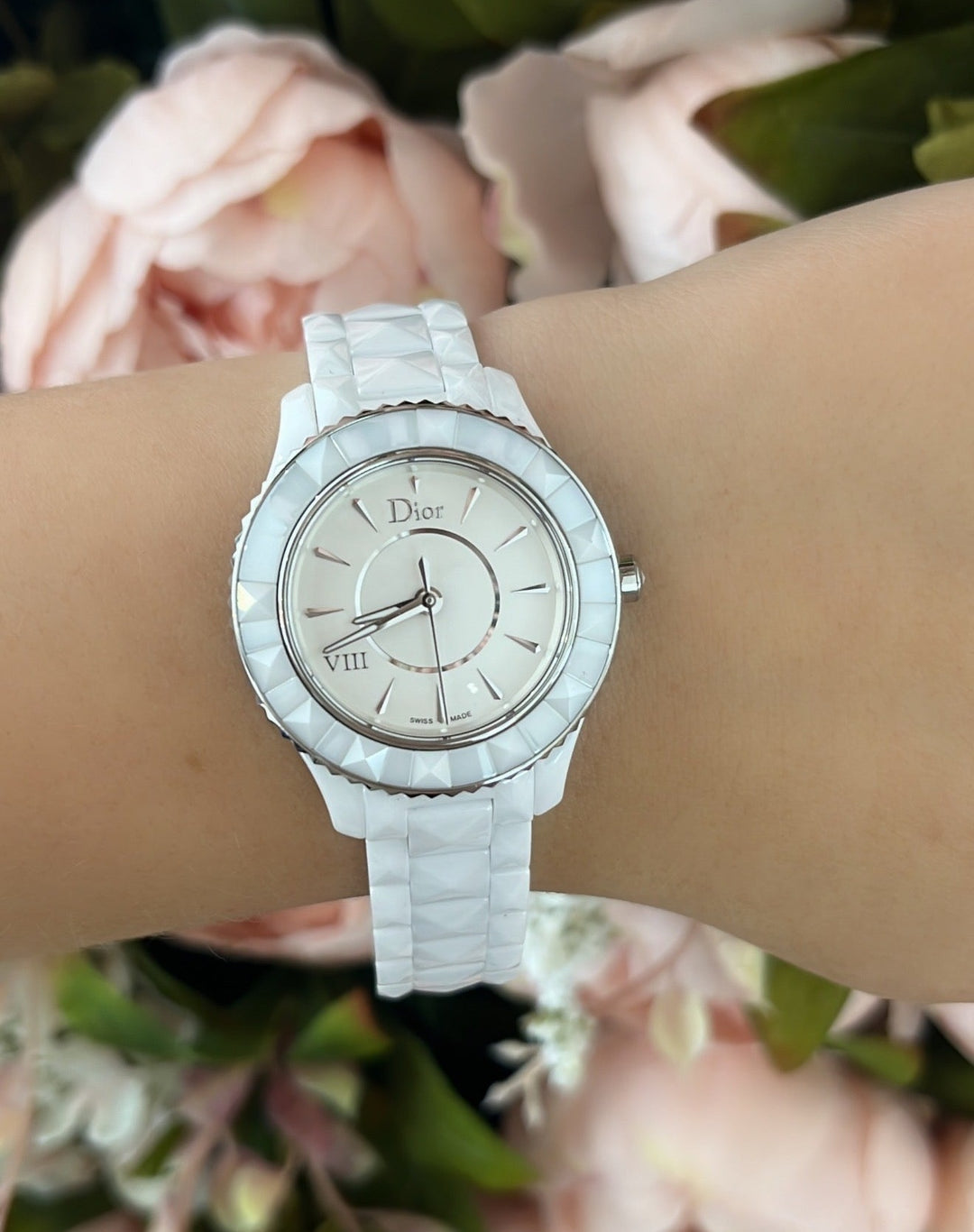 Dior viii white fashion ceramic watch